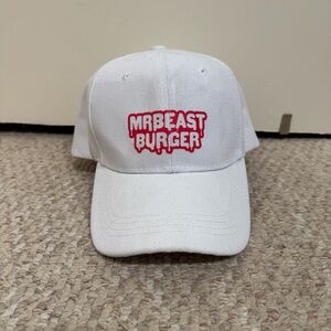 Mr. Beast Burgers YouTube Influencer White Cap Hat